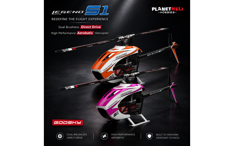 Goosky Legend S1 MAX New Edition  Helicopter (BNF) - Orange / Pink